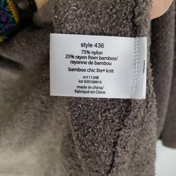 Barefoot Dreams ChicLite Calypso Drape Cardigan L/XL Waterfall Open Front Brown - Picture 11 of 11